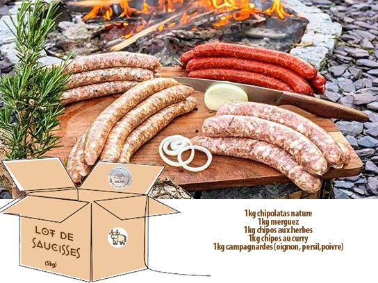 Lots de saucisses à grill - Colis de viande - L'Atelier des Moulineaux