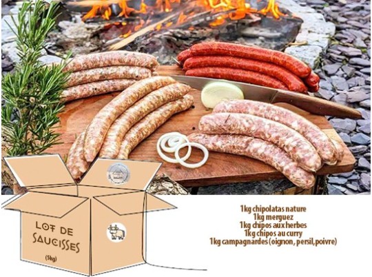 Lots de saucisses à grill - Colis de viande - L'Atelier des Moulineaux